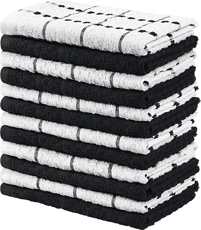 Photo 1 of 
Utopia Towels Kitchen Towels, Pack of 12, 15 x 25 Inches, 100% Ring Spun Cotton Super Soft and Absorbent Black Dish Towels, Tea Towels and Bar Towels