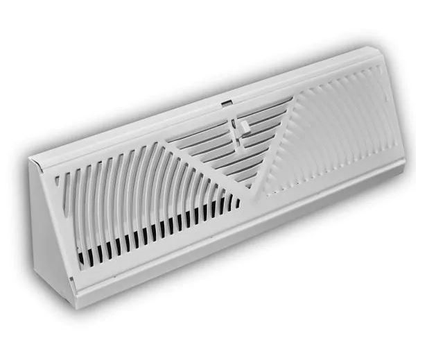 Photo 1 of 15 in. 3-Way Steel Baseboard Diffuser Supply in White--- PACK OF 8 --- APPEAR NEW -- MISSING ONE SET OF HARDWARE 