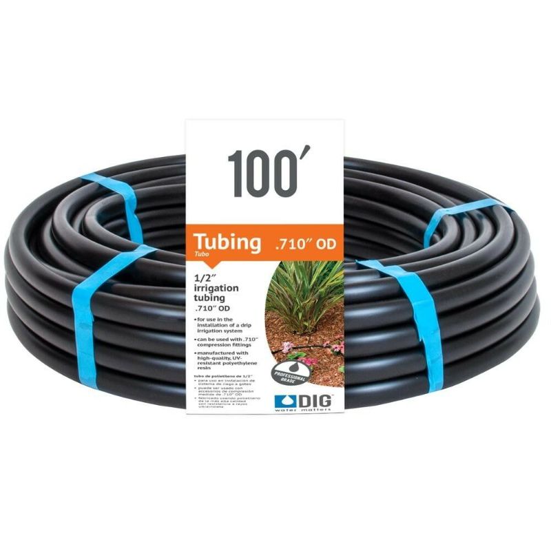 Photo 1 of 1/2 in. (0.710 O.D.) x 100 ft. Poly Drip Irrigation Tubing
