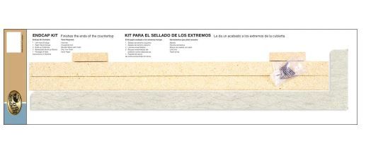 Photo 1 of 5-5/16 in. 25-1/4 in. Laminate Endcap Kit in White Cascade with Waterfall Edge
