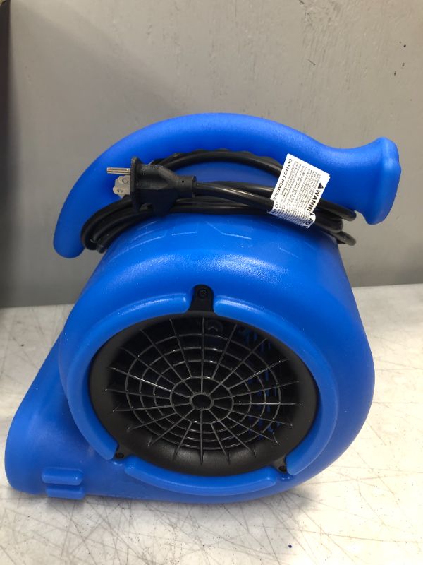 Photo 2 of 1/4 HP Air Mover Blower Fan for Water Damage Restoration Carpet Dryer Floor Home and Plumbing Use in Blue-- WHITE MARKS ON PRODUCT 
