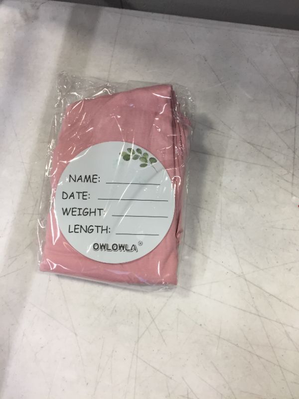 Photo 1 of Owlowla Newborn Swaddle and Headband Set Jersey Cotton Swaddle Hat Set Receiving Blanket for Baby Boy Girl(Blush)
