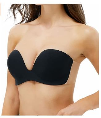 Photo 1 of JUST BEHAVIOR Strapless Backless Sticky Invisible Push-up Self Adhesive Bras for Women
Size: B