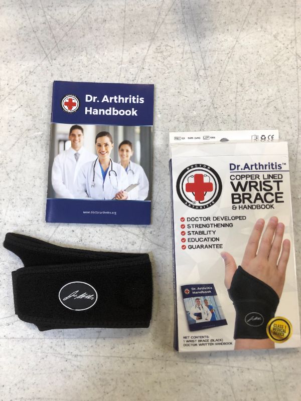 Photo 2 of Copper Lined Wrist Support [Single] & Dr. Arthritis Handbook
