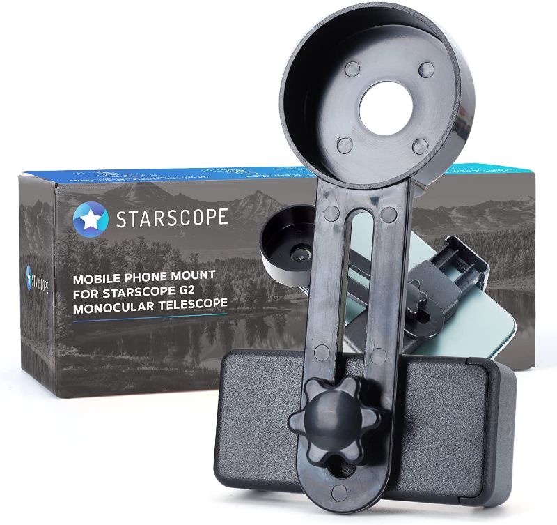Photo 1 of STARSCOPE G2 Mount Kit - Camera Phone Mount | Spotting Scope Phone Adapter for Cell Phones | Camera Adapter for iPhone and Android | Telescope Cell Phone Mount | Made for StarScope Gen 2 Monocular
