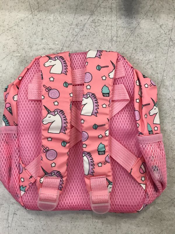 Photo 2 of girls backpack unicorn design color pink 10 inches high  