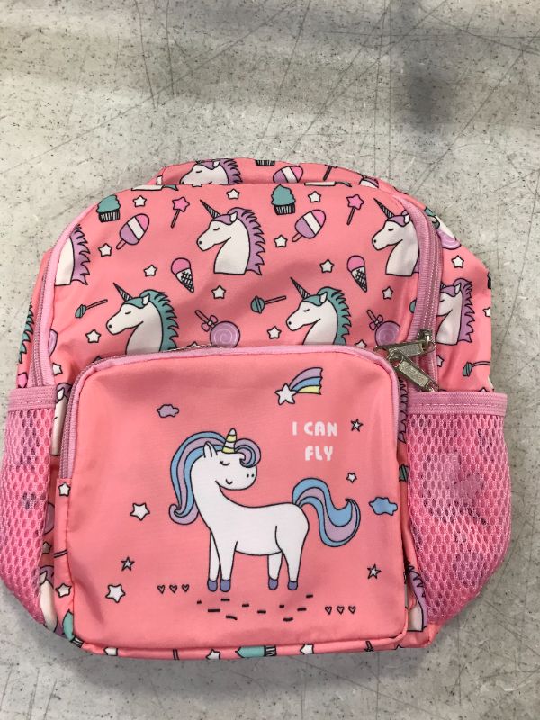 Photo 1 of girls backpack unicorn design color pink 10 inches high  