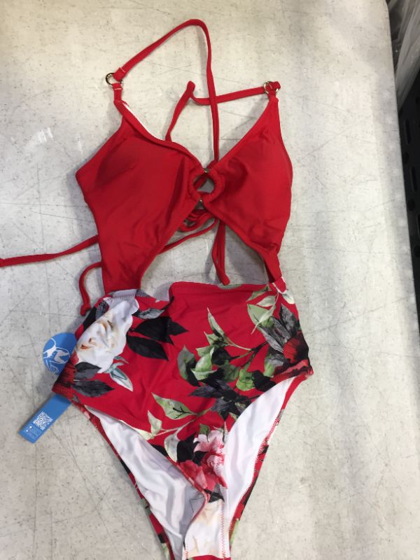Photo 1 of Cupshe Ariel Floral Cutout One Piece Swimsuit size medium 