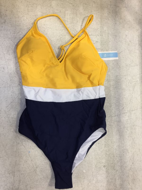 Photo 3 of Colorblock V-Neck One-Piece Swimsuit size medium 