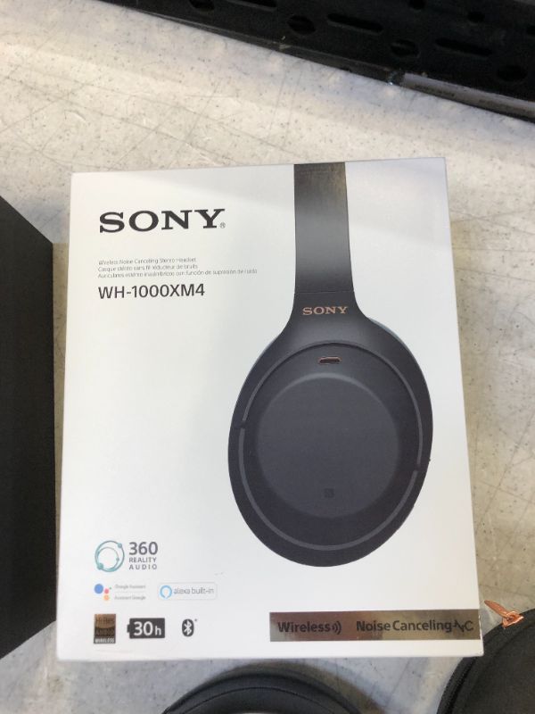 Photo 3 of Sony WH-1000XM4 Wireless Industry Leading Noise Canceling Overhead Headphones with Mic for Phone-Call and Alexa Voice Control, Black
