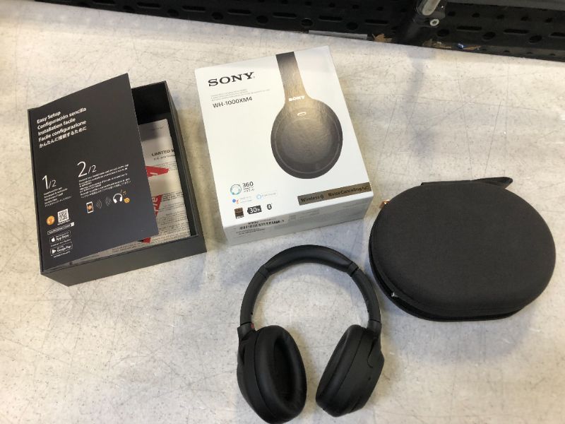 Photo 2 of Sony WH-1000XM4 Wireless Industry Leading Noise Canceling Overhead Headphones with Mic for Phone-Call and Alexa Voice Control, Black
