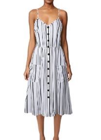 Photo 1 of ECHOINE Women's Summer Dresses, Floral Boho Spaghetti Strap Button Down Swing Midi Beach Dress with Pockets
L
