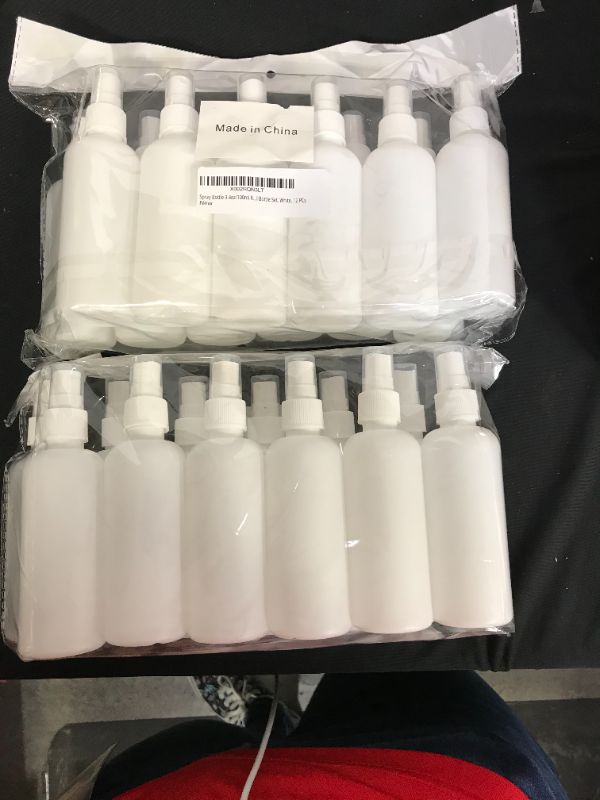 Photo 2 of 12 Spray Bottle,Fine Mist Mini white 100ml/3.4oz Spray Bottles,Small Reusable Empty Plastic Bottles with Atomizer Pumps
2 pack