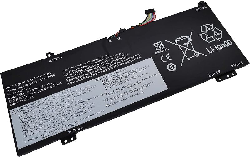 Photo 1 of Fully L17C4PB0 Replacement Laptop Battery Compatible with Flex 6-14ARR 14IKB IdeaPad 530S-14ARR 14IKB 15IKB Series 5B10Q16067 L17M4PB0 5B10Q16066 L17M4PB2 5B10Q22883 L17C4PB2-7.68V 45Wh
