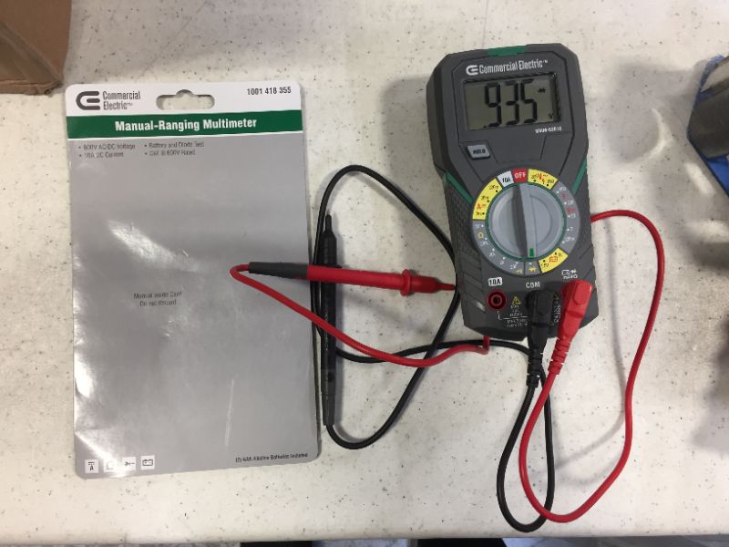 Photo 1 of Commercial Electric Manual Ranging Multimeter