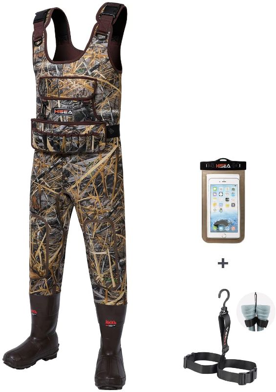 Photo 1 of HISEA Hunting Waders Camo Neoprene Chest Waders for Men and Women with 1600G Insulated Rubber Boots Durable & Warm
Size: 10