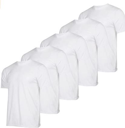 Photo 1 of 5 Pack: Men’s Dry-Fit Moisture Wicking Active Athletic Performance Crew T-Shirt
Size: 3XL