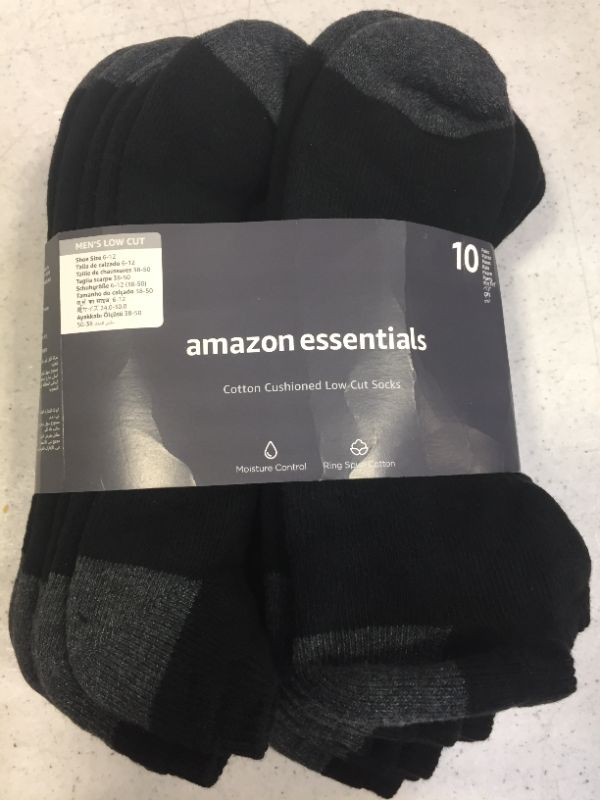 Photo 1 of AMAZON ESSENTIALS MENS LOW CUT COTTON CUSHIONED SOCK FOR SIZE 6-12