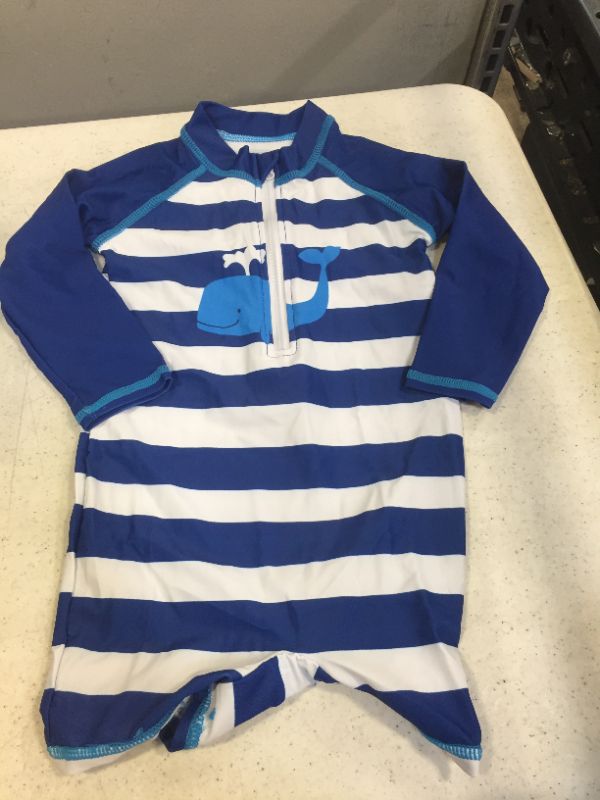 Photo 1 of KIDS SIZE 110 BODY SWIM SUIT BLUE AND WHITE WITH WHALE 