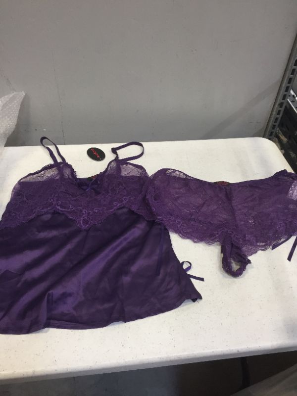Photo 1 of WOMENS PURPLE LACE AND SILK LINGERIE SIZE MEDIUM 