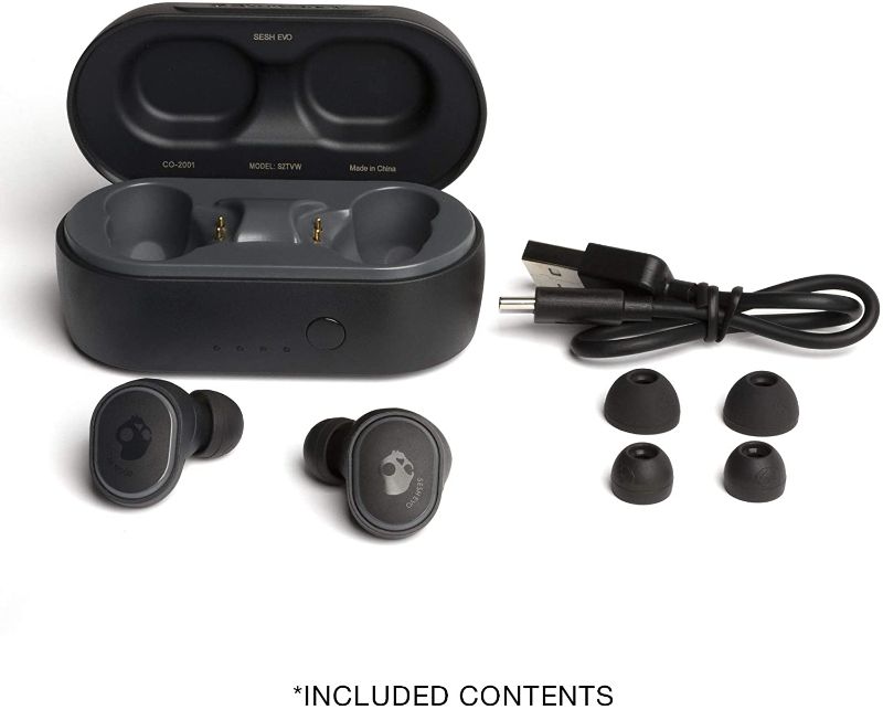 Photo 1 of Skullcandy Sesh Evo True Wireless In-Ear Earbud - True Black----MISSING MEDIUM SIZE EAR COVER
