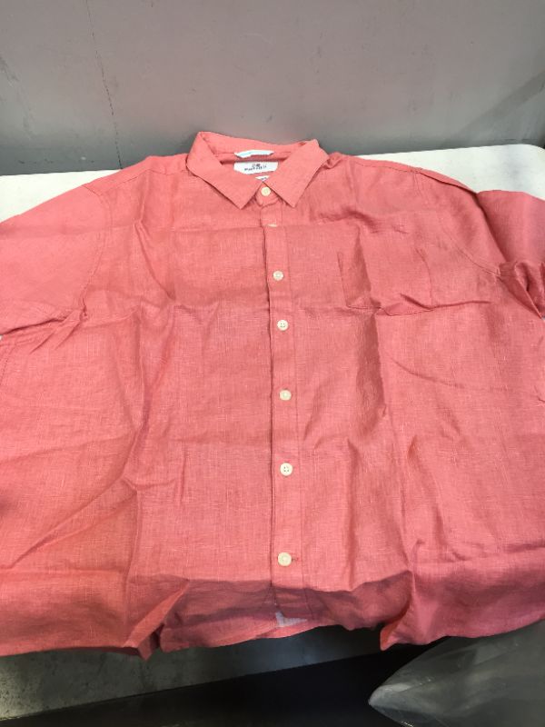 Photo 1 of 28 PALMS MENS BUTTON UP SHIRT CORAL SIZE XL 