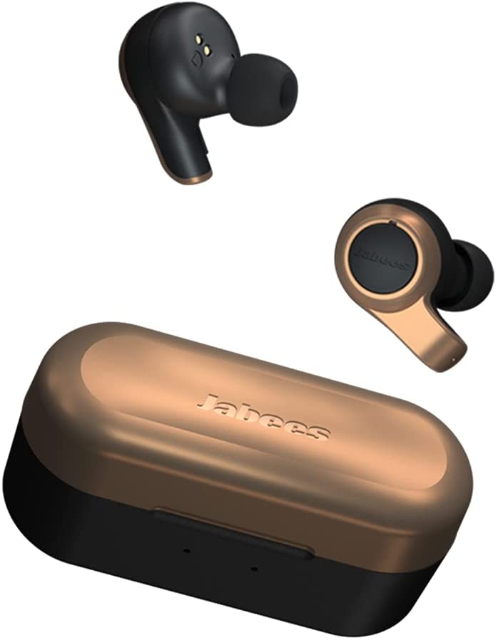 Photo 1 of Jabees Firefly Vintage Bluetooth 5.2 Wireless Gaming Earbuds and Charging Case - Noise Cancelling Earbuds with Microphone - 8 Hr Playtime, 80 ms Low Latency, Qualcomm aptX Audio, ENC, 4 Mics (Bronze)
