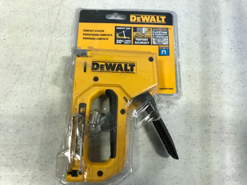 Photo 2 of DeWalt DWHTTR130LH Heavy Duty Compact Staple Gun