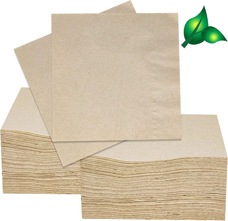 Photo 1 of 200 Eco Friendly Recycled Bar Biodegradable Napkins 5x5in Beverage Compostable