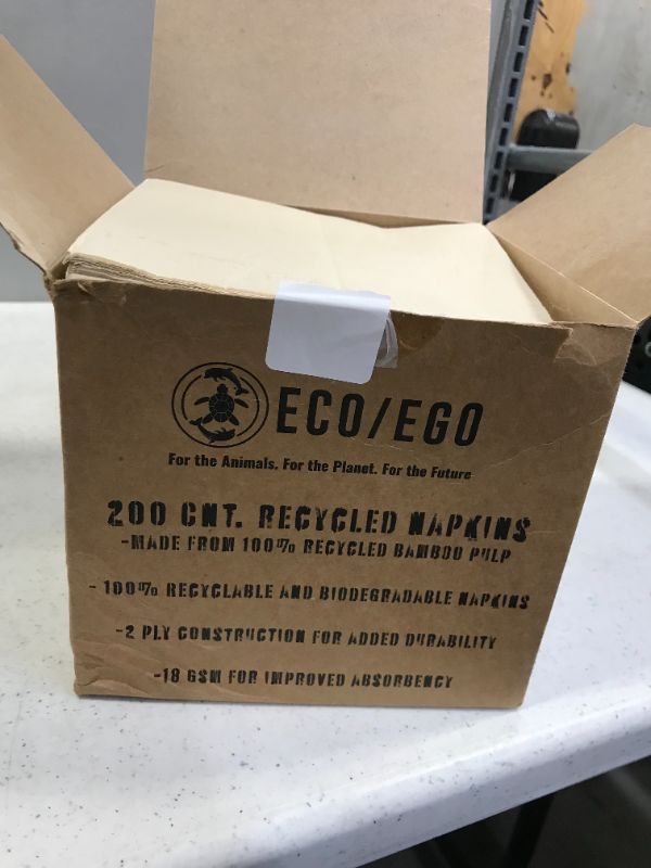 Photo 2 of 200 Eco Friendly Recycled Bar Biodegradable Napkins 5x5in Beverage Compostable