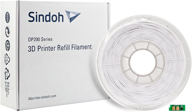 Photo 1 of Sindoh - 3DP200PWH-R 3DWOX Refill Filament PLA White (Compatible with DP200, DP201, 3DWOX 1, 1X, 2X) , Spool , 1.75 millimeters Diameter