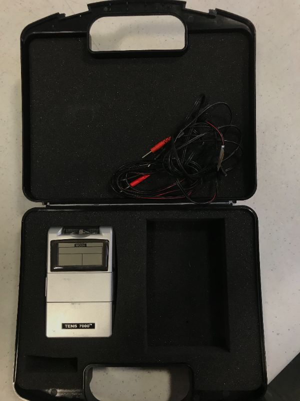 Photo 5 of TENS 7000 Digital TENS Unit with Accessories - TENS Unit Muscle Stimulator for Back Pain, General Pain Relief, Neck Pain, Muscle Pain
MISSING PIECES
SOLD AS IS 
