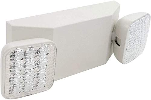 Photo 1 of  LED Emergency Lighting Fixtures with 2 LED Heads, Commercial Emergency Light with Battery Backup, UL 924 and CEC Qualified, 120-277 Voltage (1-Pack)