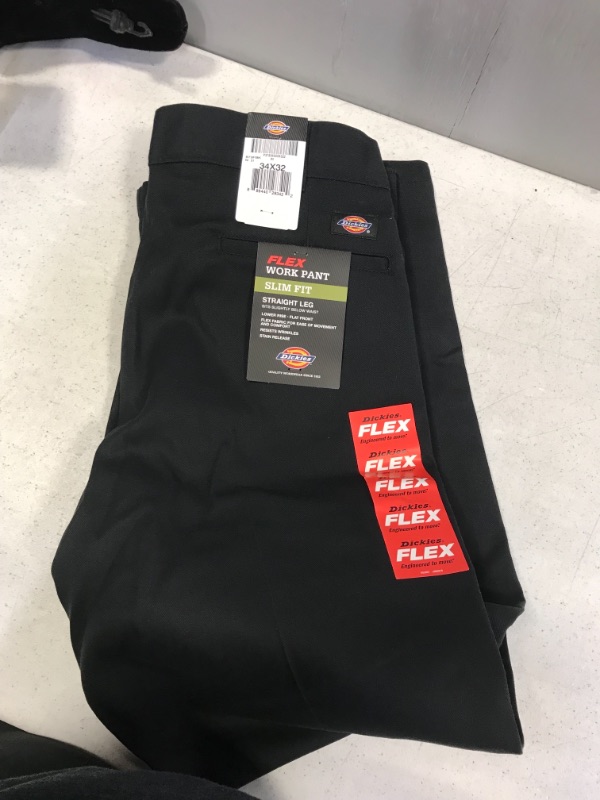 Photo 3 of Dickies Men's Flex Work Pant Slim Straight Fit BLACK 
SIZE 32X34
