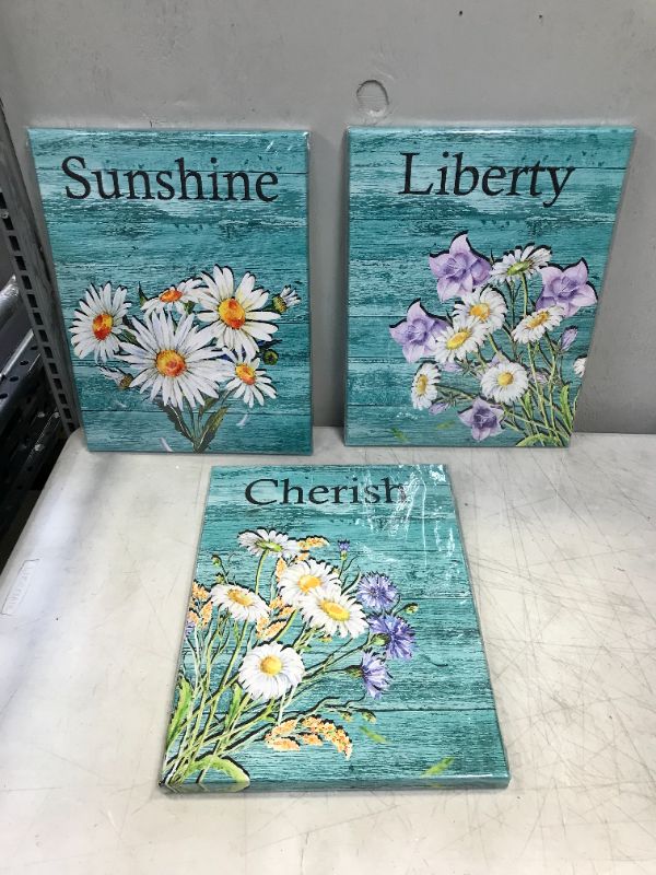 Photo 1 of 3 PIECE 12"X16" WALL ART DECOR