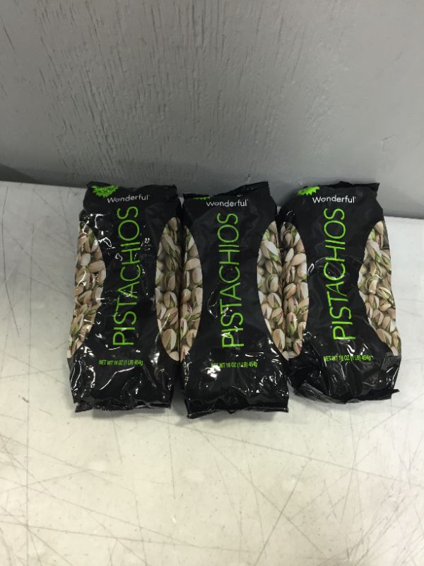 Photo 2 of Wonderful Pistachios, Roasted and Salted, 16 Ounce Bag
exp feb 03 2022
pack of 3 