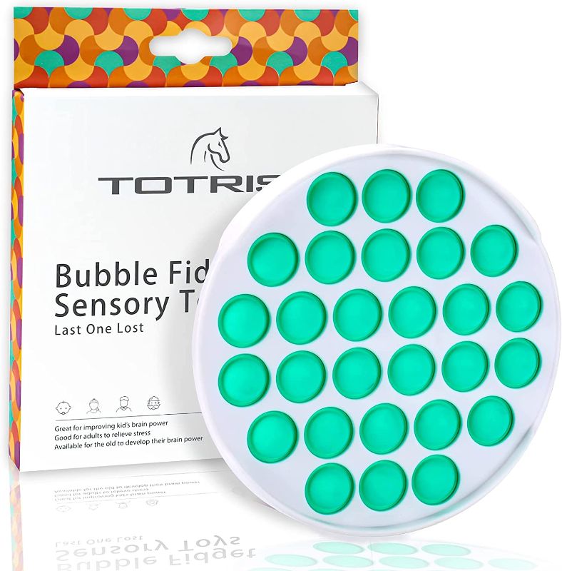 Photo 1 of TOTRISO Push it Poppers Bubble Pop Sensory Fidget Toy for Kids Teens and Adults,Silicone Novelty Gifts for Autism Special Needs Help Restore Emotions and Stress Relief in Office (Round Green)