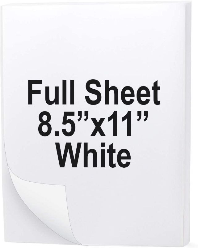 Photo 1 of  Full Sheet Address Shipping Label 8.5" x 11" Sticker Labels for Laser & Ink Jet Printers
