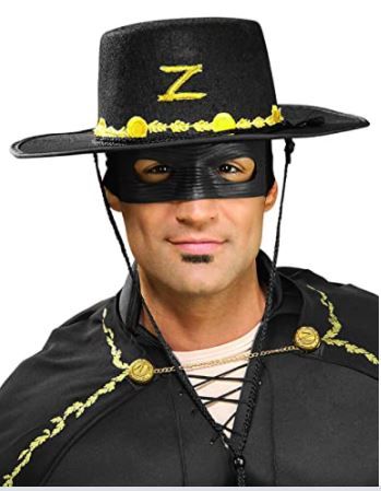 Photo 1 of Rubie's Costume Co Men's Zorro Hat and Eye Mask Set
Size: Adult