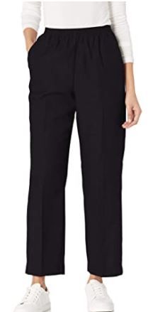 Photo 1 of Alfred Dunner Women's All Around Elastic Waist Polyester Petite Pants Poly Proportioned Medium

