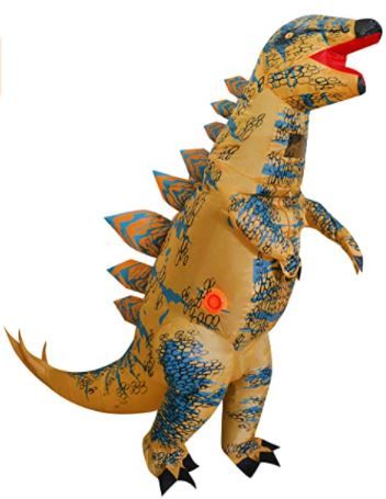 Photo 1 of Inflatable Dinosaur Costume for Kids, Halloween Fancy Dress Blow Up Costume Children