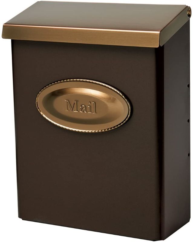 Photo 1 of Gibraltar Mailboxes Designer Locking Medium Capacity Galvanized Steel Venetian Bronze, Wall-Mount Mailbox, DMVKGV04
