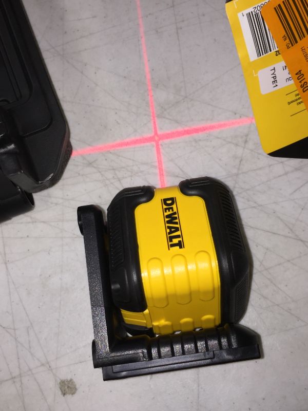 Photo 3 of 36 ft. Red Self-Leveling Cross Line Laser Level with (2) AA Batteries & Case
