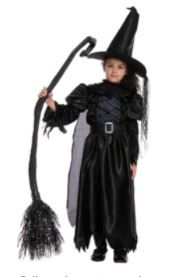 Photo 1 of Spooktacular Creations Girl's Black Witch Costume for Halloween Costume Party, Classic Black Witch Costume for Party
SMALL 5-7YEARS