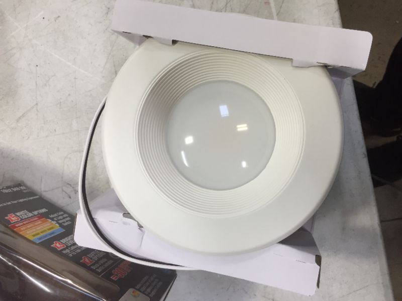 Photo 2 of Commerical Electric 6 in. Lumen and Color Changeable Integrated LED Recessed Downlight Retro Fit Trim
