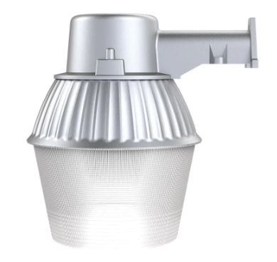 Photo 1 of 29-Watt 3300 Lumens High-Performance Standard LED Bulb Gray Dusk to Dawn Outdoor Area Light and Flood Light bulb is not included 
