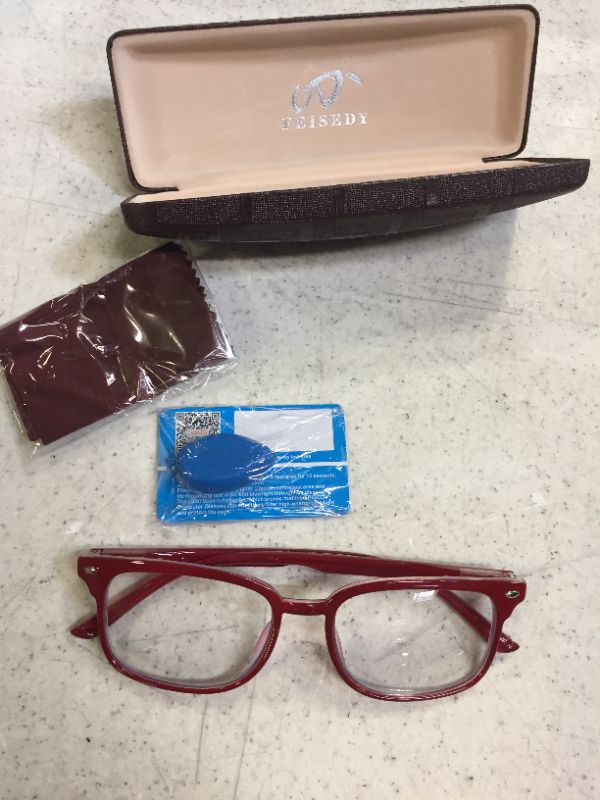 Photo 3 of FEISEDY Progressive Multifocal Reading Glasses Blue Light blocking Reader Glasses TR90 Frame Women Men