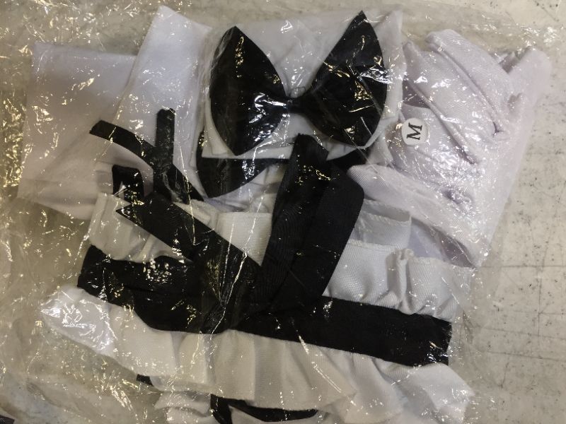 Photo 4 of Anime French Maid Apron Lolita Fancy Dress Cosplay Costume Furry Cat Ear Gloves Socks Set
SIZE M
