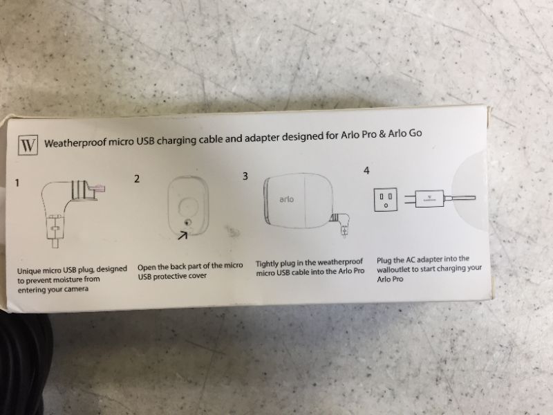 Photo 2 of  WASSERSTEIN WEATHER PROOF MICRO USB CABLE FOR ARLO