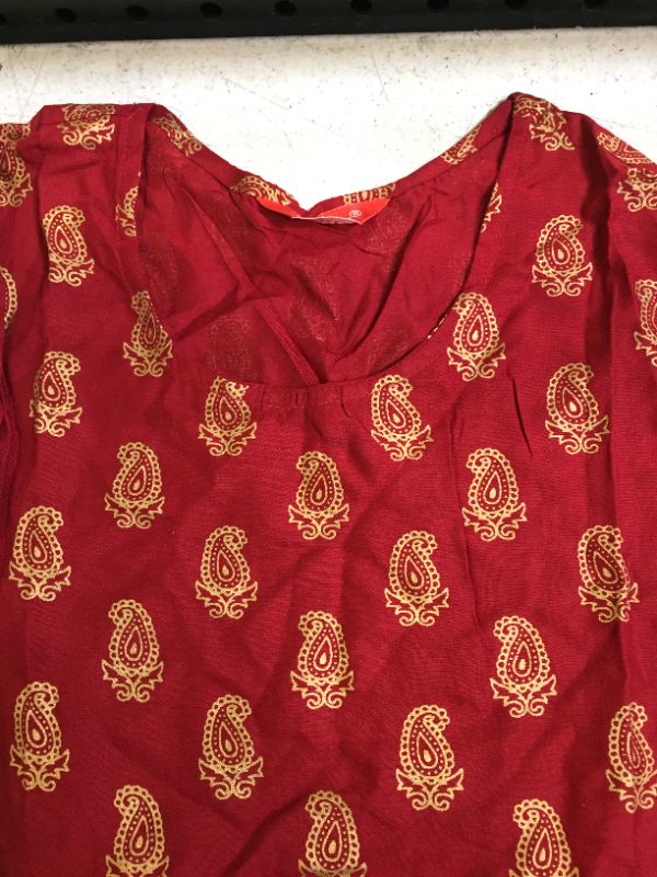 Photo 1 of WOMENS RED INDIAN DRESS
SIZE 46 OR LARGE 